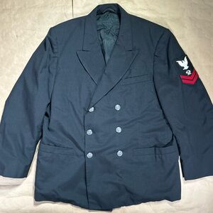 Men's Double-Breasted Navy Jacket